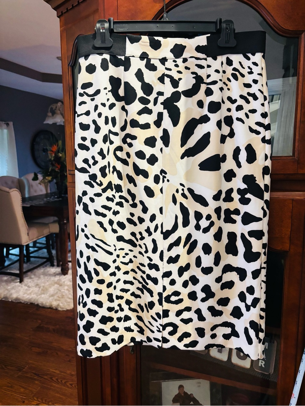Animal Print Midi Pencil Skirt